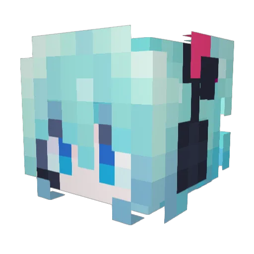 Xeyyds Minecraft avatar head, 3D render