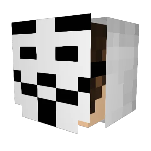 XezeX Minecraft avatar head, 3D render