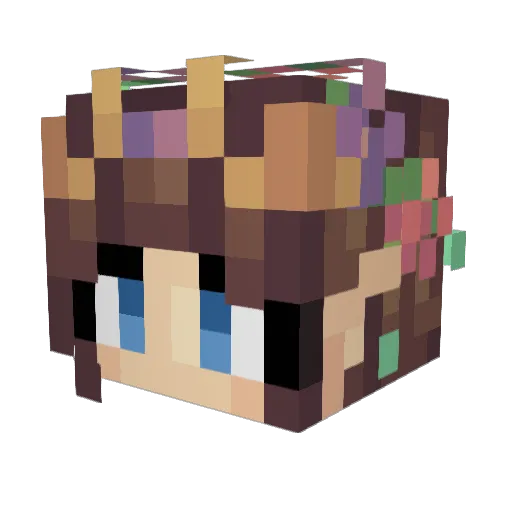 XfersitaX Minecraft avatar head, 3D render