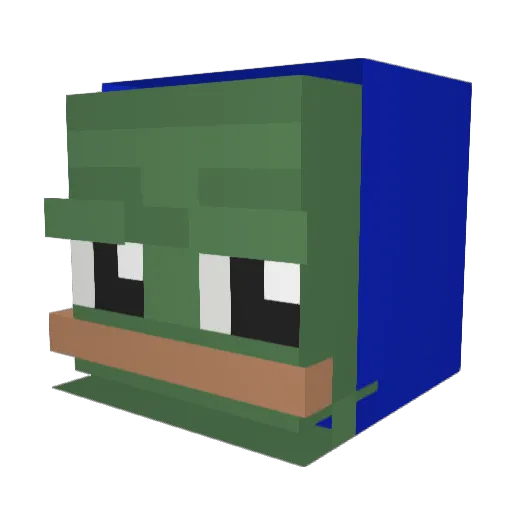 Xfinitybypass Minecraft avatar head, 3D render