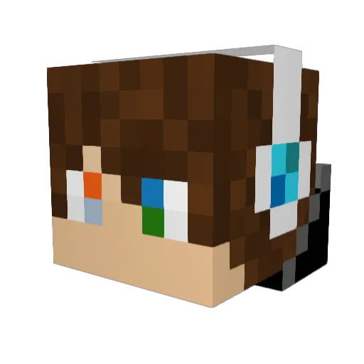 Xflame27 Minecraft avatar head, 3D render