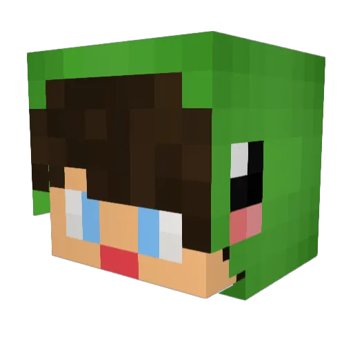Xflare1 Minecraft avatar head, 3D render