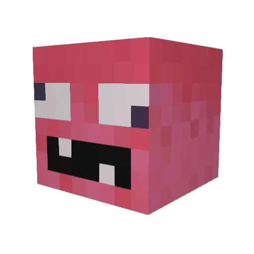 Xfoliate Minecraft avatar head, 3D render