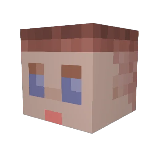 XforceMonster Minecraft avatar head, 3D render
