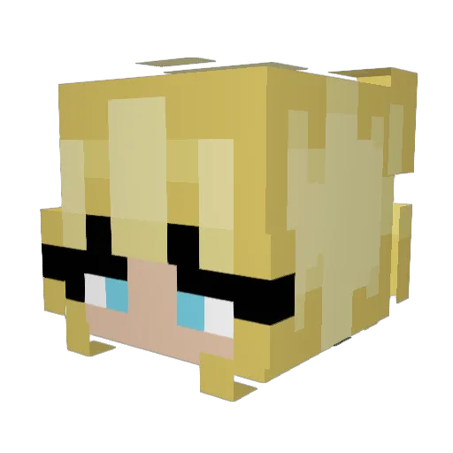 Xfr3yax12 Minecraft avatar head, 3D render