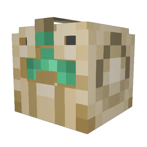 Xgenious Minecraft avatar head, 3D render