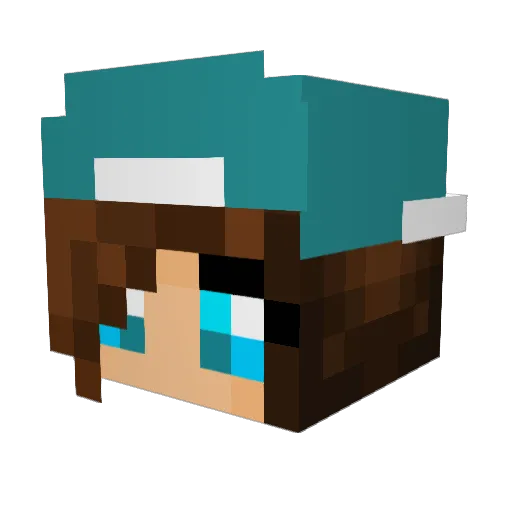 XgillieX Minecraft avatar head, 3D render