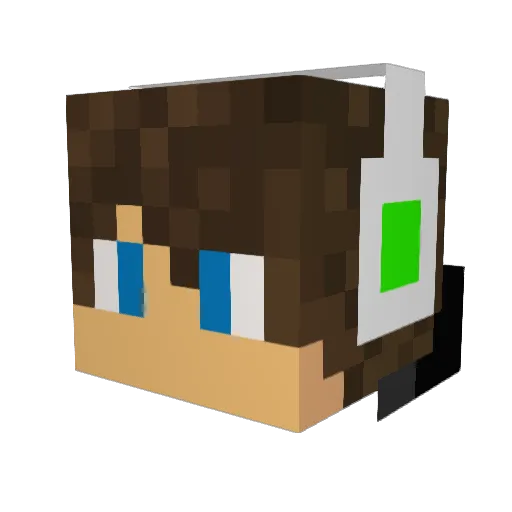 XgreenzoneX Minecraft avatar head, 3D render