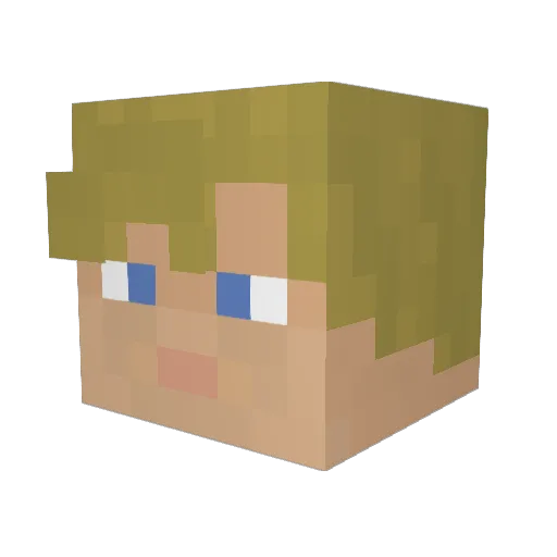 Xgrish Minecraft avatar head, 3D render