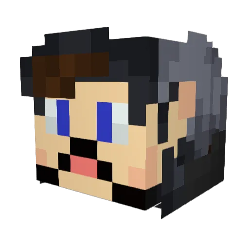 Xhaka_Gibi Minecraft avatar head, 3D render