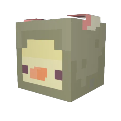 Xhanatos Minecraft avatar head, 3D render