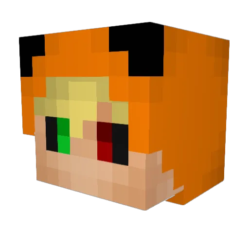 XheNiS Minecraft avatar head, 3D render