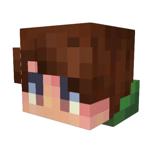 Xhelphin Minecraft avatar head, 3D render