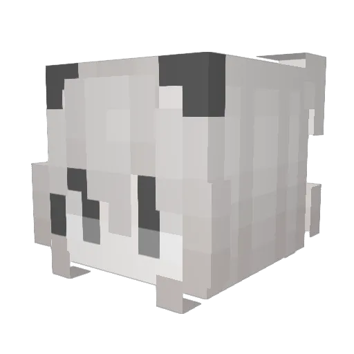 Xhj217 Minecraft avatar head, 3D render