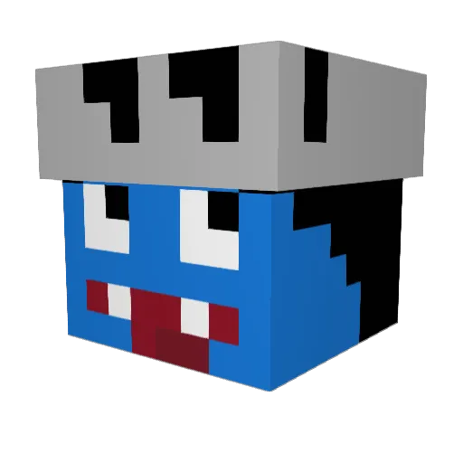 Xhocs Minecraft avatar head, 3D render