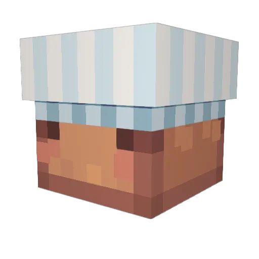 Xhouri Minecraft avatar head, 3D render