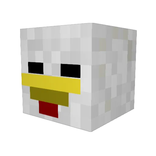 Xhov Minecraft avatar head, 3D render