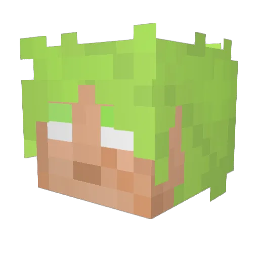 Xhozaa Minecraft avatar head, 3D render
