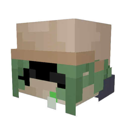 Xhumer Minecraft avatar head, 3D render