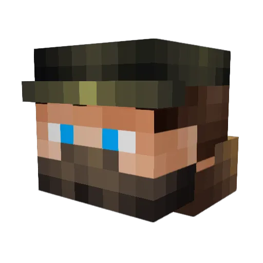 Xhyren Minecraft avatar head, 3D render