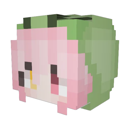 XiGua_QWQ Minecraft avatar head, 3D render