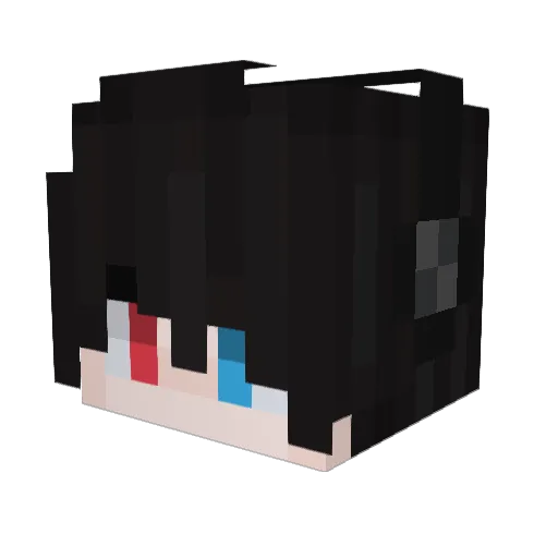 XiMu233 Minecraft avatar head, 3D render