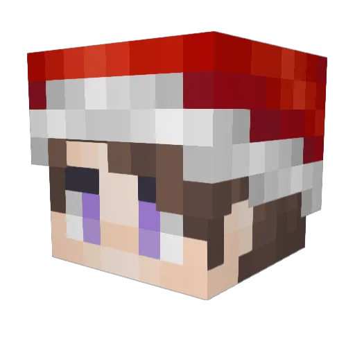 XiPianDD Minecraft avatar head, 3D render