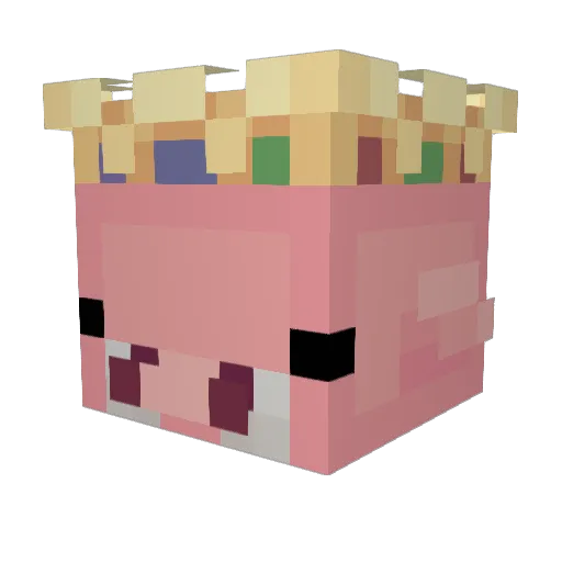 XiXtee Minecraft avatar head, 3D render