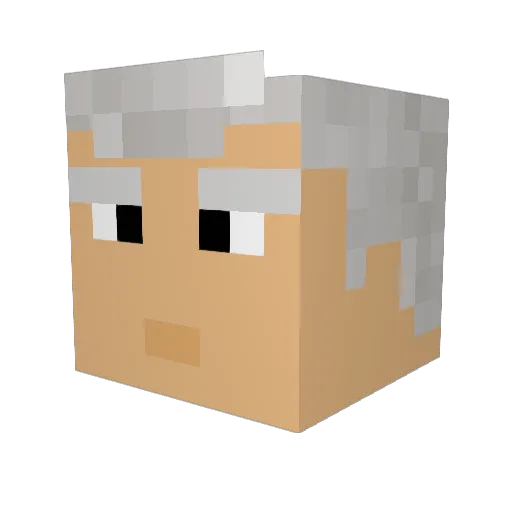 Xi_JingDing Minecraft avatar head, 3D render