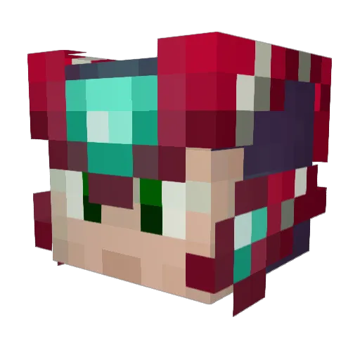 Xi_Tong_2000 Minecraft avatar head, 3D render