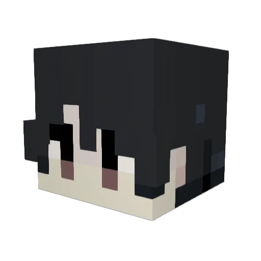 Xi_j1nping_ Minecraft avatar head, 3D render