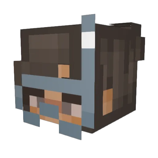 XiaTianS Minecraft avatar head, 3D render