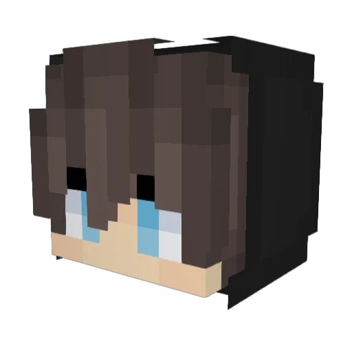 XiaZe Minecraft avatar head, 3D render