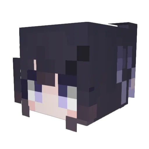 Xia_YuLan Minecraft avatar head, 3D render