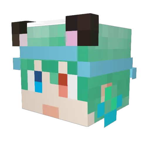 Xia__Meng Minecraft avatar head, 3D render