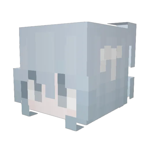 Xia_guan Minecraft avatar head, 3D render
