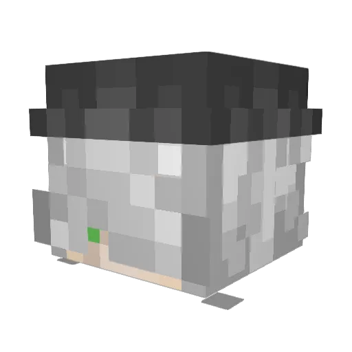 Xiael Minecraft avatar head, 3D render