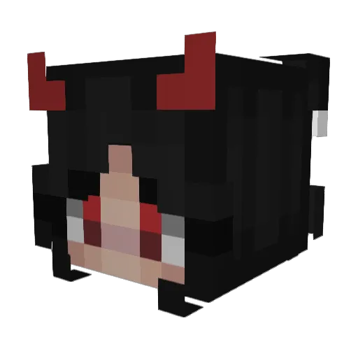 XiamaraMoon Minecraft avatar head, 3D render