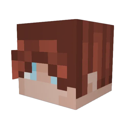 XiameDei Minecraft avatar head, 3D render