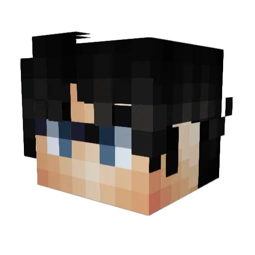 Xian_can Minecraft avatar head, 3D render