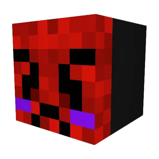Xianex Minecraft avatar head, 3D render