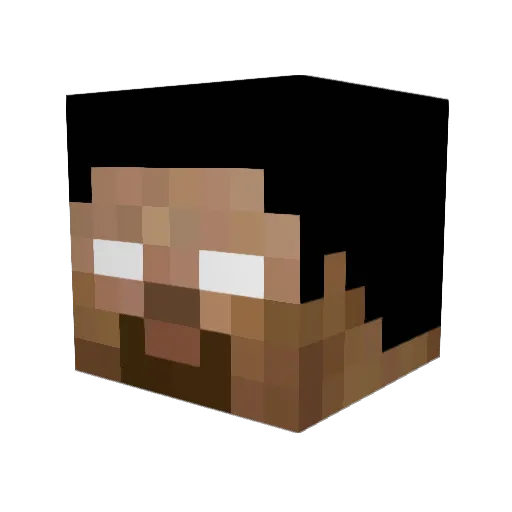Xiang1204 Minecraft avatar head, 3D render