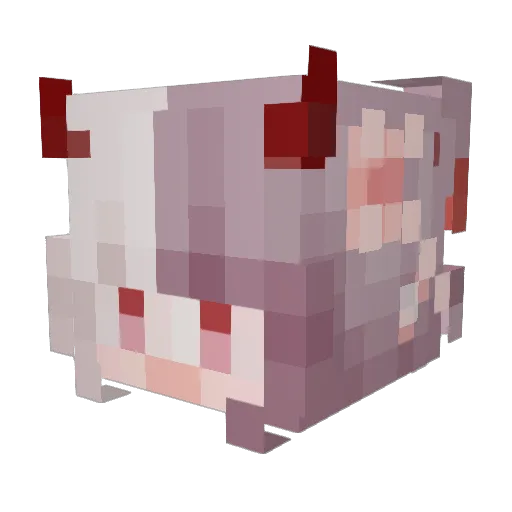 Xiang_Peach Minecraft avatar head, 3D render