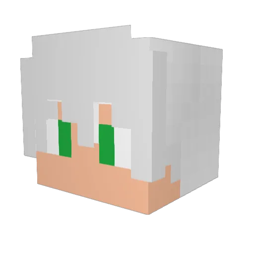 Xianhow_Smiling Minecraft avatar head, 3D render