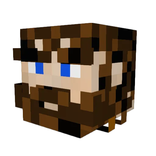 Xianith Minecraft avatar head, 3D render