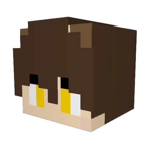 Xianjingxiang Minecraft avatar head, 3D render