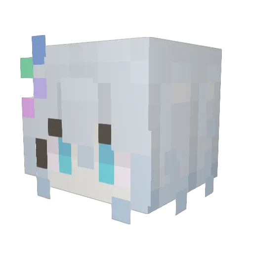 Xianming57 Minecraft avatar head, 3D render