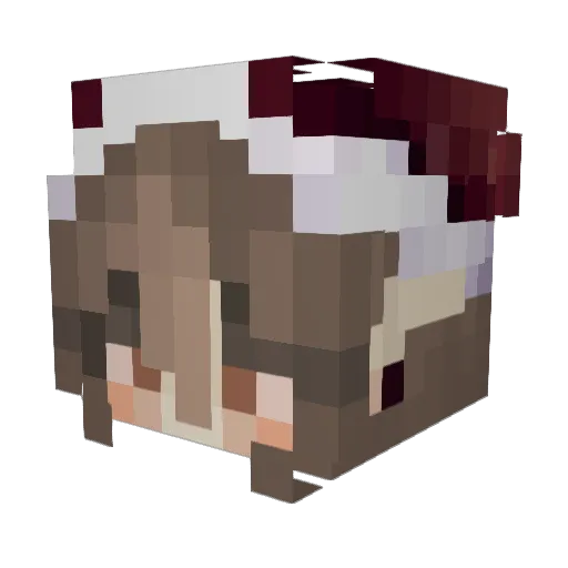 XiantucMoon Minecraft avatar head, 3D render