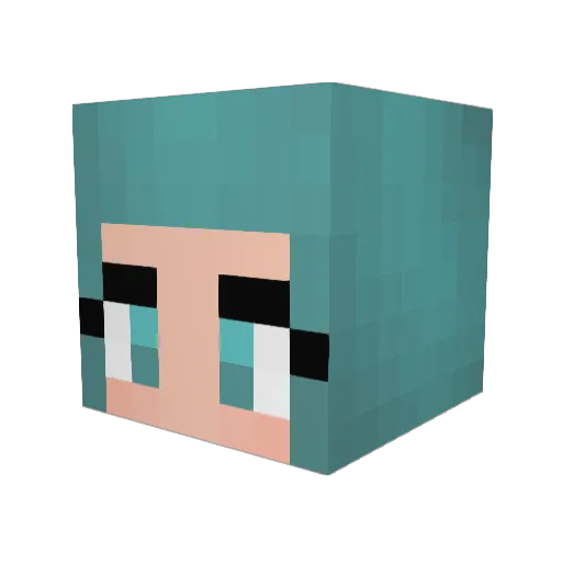 XiaoCISama Minecraft avatar head, 3D render