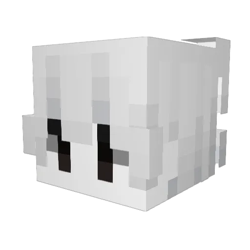 XiaoHangbao Minecraft avatar head, 3D render